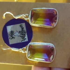 BICOLOR Tourmaline Sterling Silver Earrings